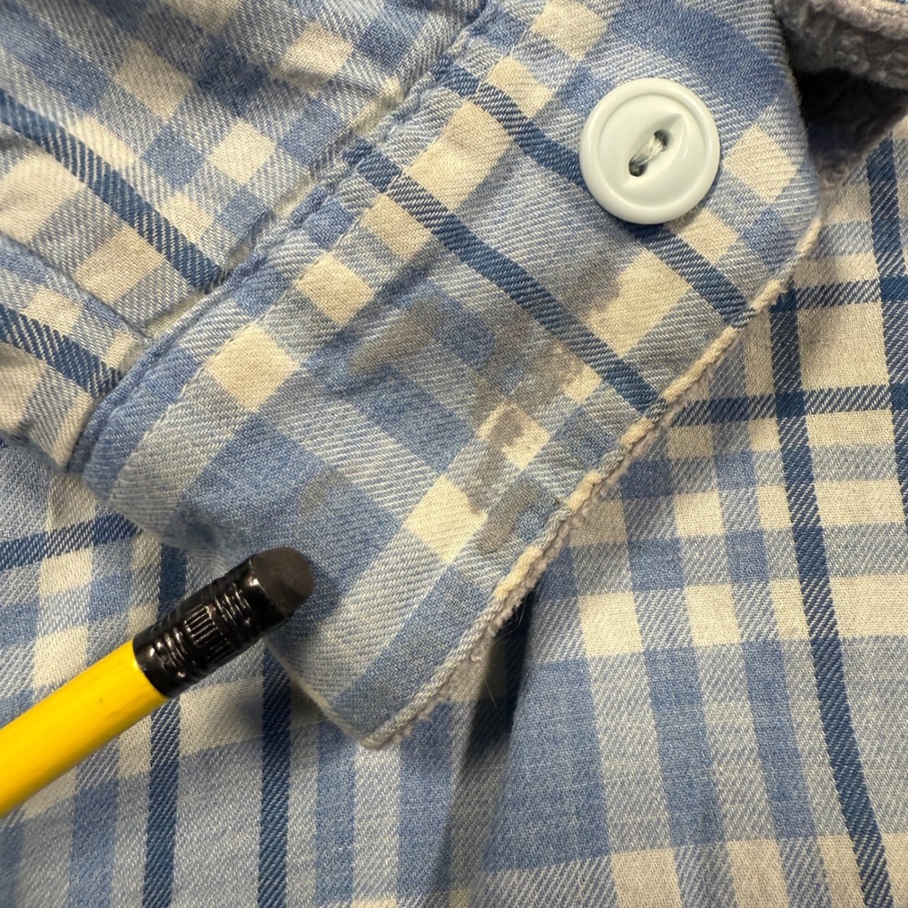 L.L.Bean Women's Flannel Shirt Jacket Fleece Lined Blue Plaid Small S Shacket - Picture 6 of 7